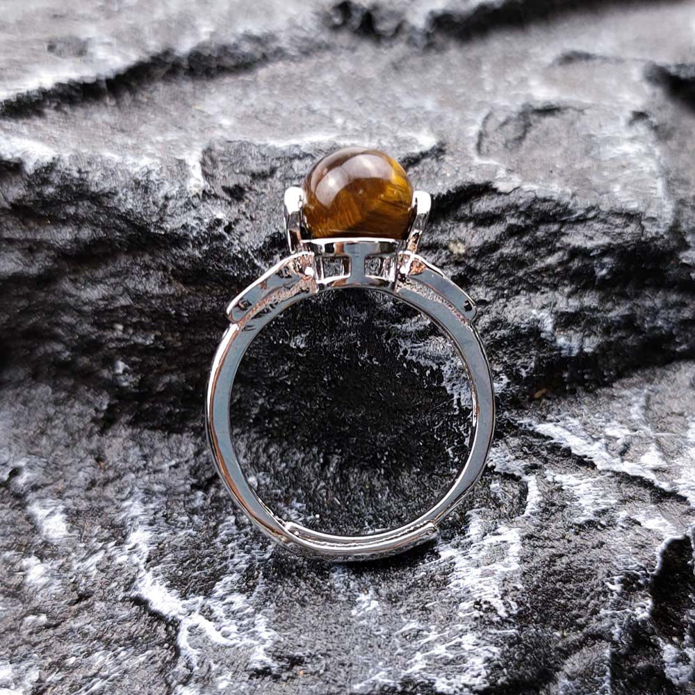 FuAttract Energy Balance Healing Adjustable Multi-Gemstone Spinning Ring - Tiger's Eye - image 12