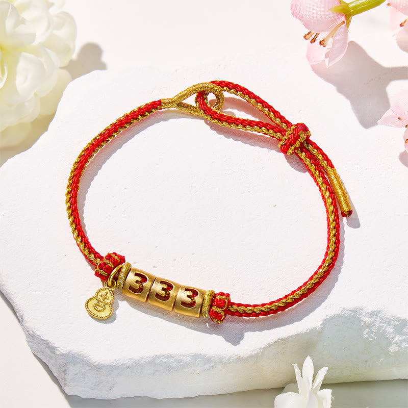 FuAttract Angel Numbers Red String Bracelet – Protection Vitality Energy - image 1
