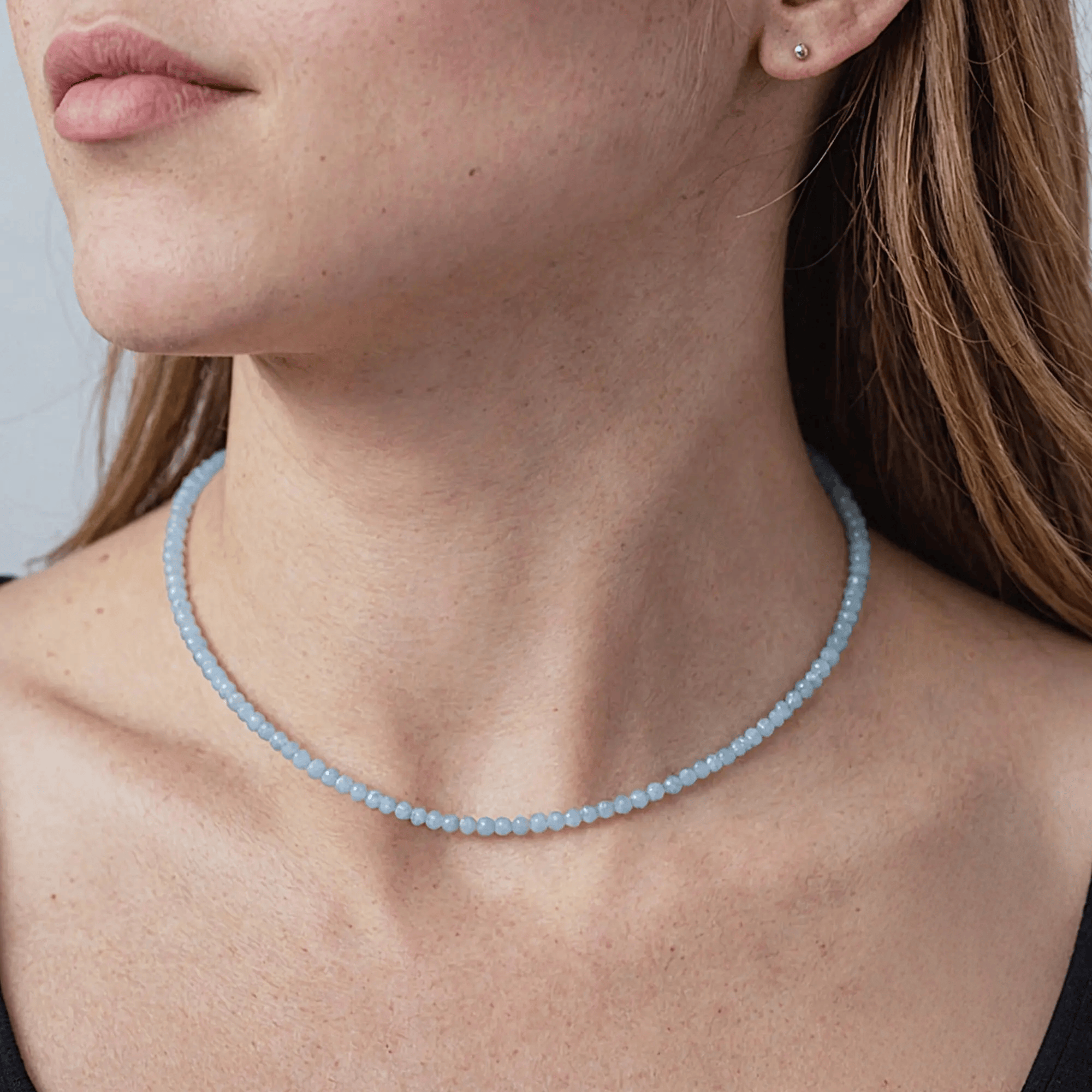FuAttract Balance Healing Clarity Focus Crystal Energy Beaded Necklace - Angelite - image 10