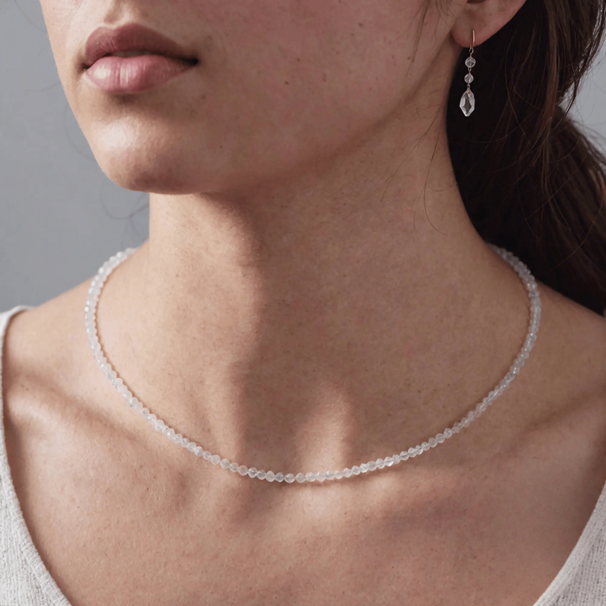 FuAttract Balance Healing Clarity Focus Crystal Energy Beaded Necklace - Clear Quartz - image 15