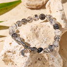 FuAttract Crescent Moon Black Rutilated Quartz Bracelet – Strength Calm Energy - image 2