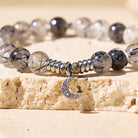 FuAttract Crescent Moon Black Rutilated Quartz Bracelet – Strength Calm Energy - image 4