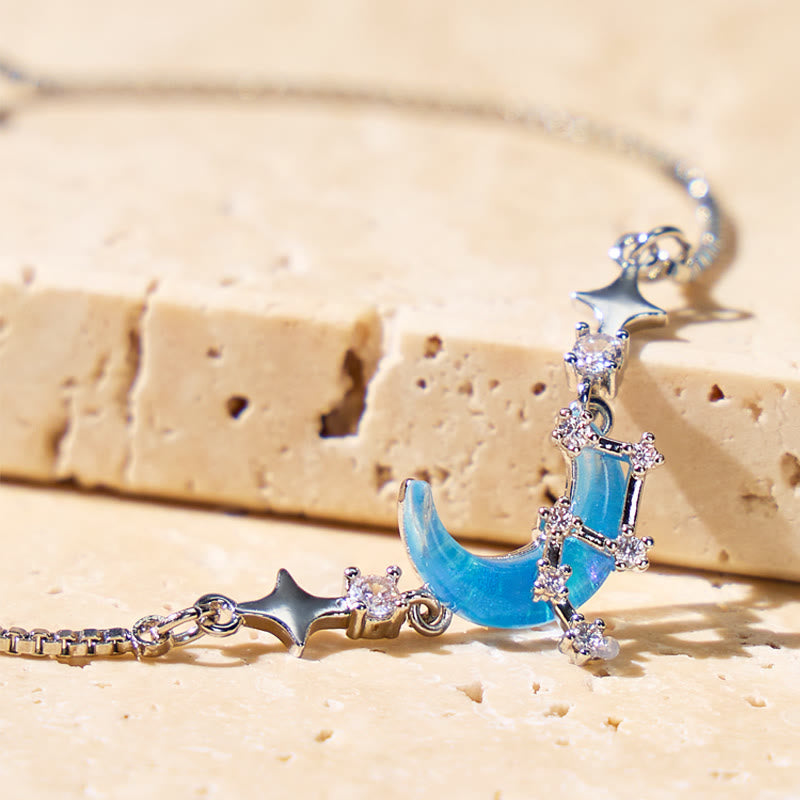 FuAttract Crescent Moon Zircon Bracelet – Serenity Sparkle Vitality Energy - image 1