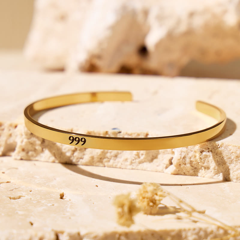 FuAttract Guidance Balance Angel Numbers Stainless Steel Bracelet - Gold - 999 - image 20