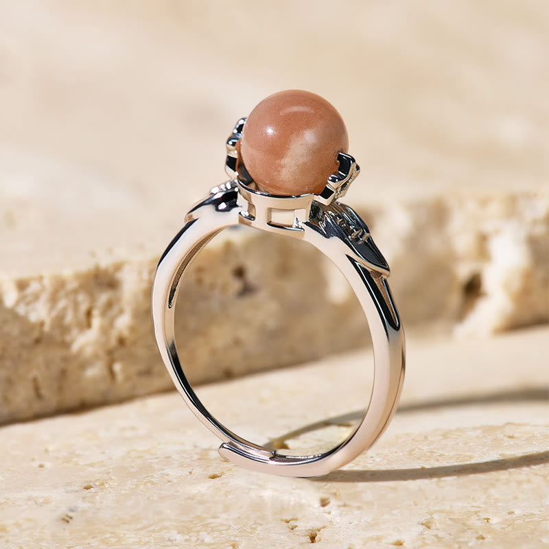 FuAttract Energy Balance Healing Adjustable Multi-Gemstone Spinning Ring - Sunstone - image 0