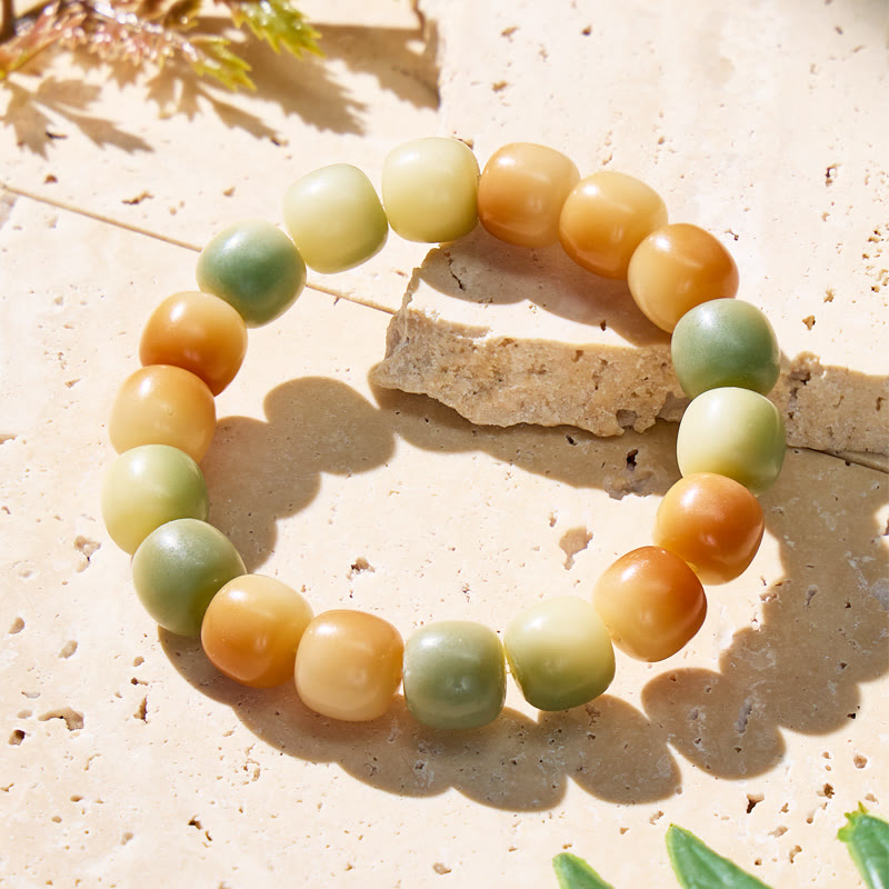 FuAttract Spiritual Awakening Wisdom Calm Energy Bodhi Seed Bracelet  - Lemon Sunflower - 12mm - image 7