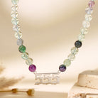 FuAttract Focus Alignment Angel Numbers Fluorite Stainless Steel Necklace - Silver - 999 - image 7