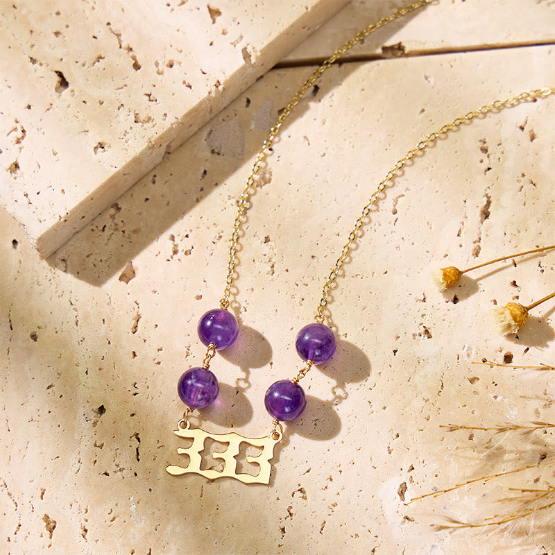 FuAttract Guidance Clarity Angel Numbers Amethyst Stainless Steel Necklace - image 5