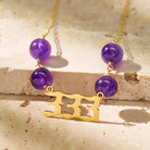 FuAttract Guidance Clarity Angel Numbers Amethyst Stainless Steel Necklace - image 1