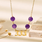 FuAttract Guidance Clarity Angel Numbers Amethyst Stainless Steel Necklace - image 2