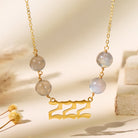 FuAttract Intuition Angel Numbers Labradorite Stainless Steel Necklace - Gold - 999 - image 0