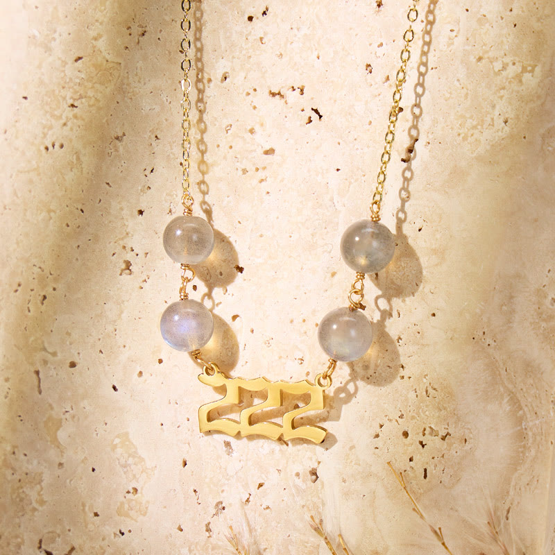 FuAttract Intuition Angel Numbers Labradorite Stainless Steel Necklace - image 4