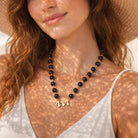 FuAttract Strength Angel Numbers Black Obsidian Stainless Steel Necklace - image 3