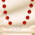 FuAttract Vitality Strength Angel Numbers Red Agate Stainless Steel Necklace - Silver - 999 - image 7