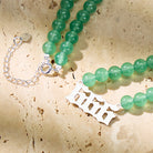 FuAttract Destiny Growth Angel Numbers Green Aventurine Stainless Steel Necklace - image 1
