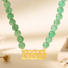 FuAttract Destiny Growth Angel Numbers Green Aventurine Stainless Steel Necklace - Gold - 999 - image 5