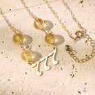 FuAttract Abundance Clarity Angel Numbers Citrine Stainless Steel Necklace - Gold - 999 - image 0