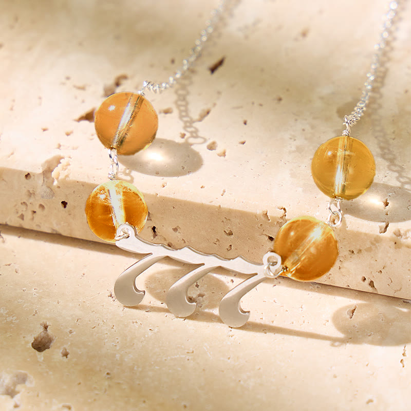 FuAttract Abundance Clarity Angel Numbers Citrine Stainless Steel Necklace - image 12