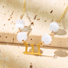 FuAttract Calm Intuition Angel Numbers Cat's Eye Stainless Steel Necklace - Gold - 999 - image 0