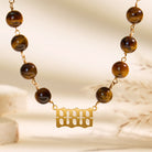 FuAttract Courage Strength Angel Numbers Tiger's Eye Stainless Steel Necklace - image 2