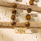 FuAttract Courage Strength Angel Numbers Tiger's Eye Stainless Steel Necklace - image 3