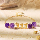 FuAttract Intuition Balance Angel Numbers Amethyst Stainless Steel Bracelet - image 2
