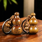 FuAttract Luck Positive Energy Chinese Zodiac Calabash Peach Wood Keychain - Rooster - image 9