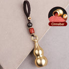 FuAttract Protection Fortune Grounded Energy Brass Cinnabar Calabash Keychain - Brass - image 0