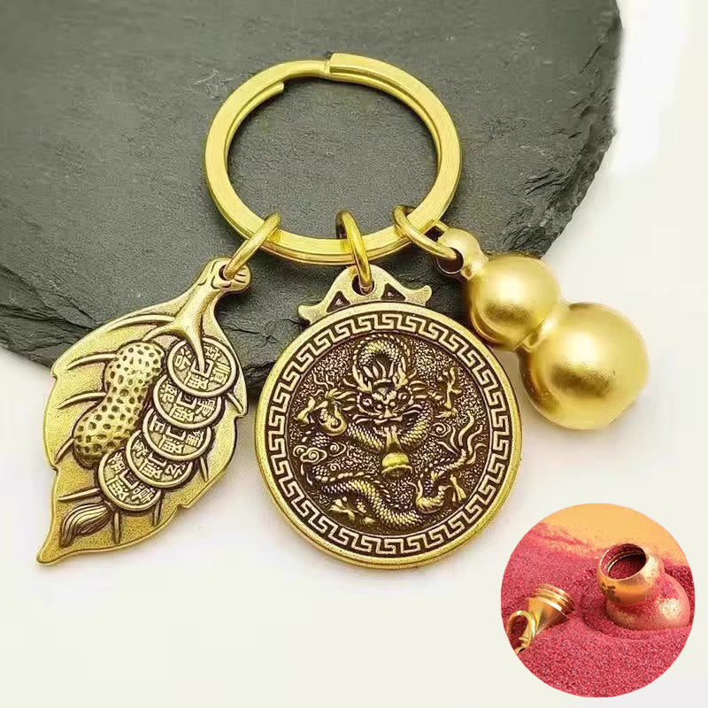 FuAttract Protection Vital Energy Chinese Zodiac Calabash Cinnabar Keychain - Dragon - image 4