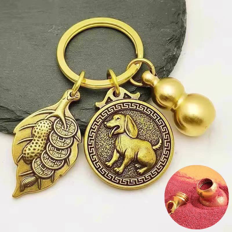 FuAttract Protection Vital Energy Chinese Zodiac Calabash Cinnabar Keychain - Dog - image 10