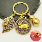 FuAttract Protection Vital Energy Chinese Zodiac Calabash Cinnabar Keychain - Rabbit - image 3