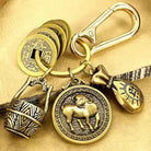FuAttract Fortune Protection Energy Flow Chinese Zodiac Brass Keychain - Goat - image 7