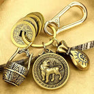 FuAttract Fortune Protection Energy Flow Chinese Zodiac Brass Keychain - Tiger - image 2