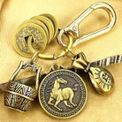FuAttract Fortune Protection Energy Flow Chinese Zodiac Brass Keychain - Horse - image 6
