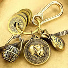 FuAttract Fortune Protection Energy Flow Chinese Zodiac Brass Keychain - Rat - image 1