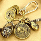 FuAttract Fortune Protection Energy Flow Chinese Zodiac Brass Keychain - Ox - image 0