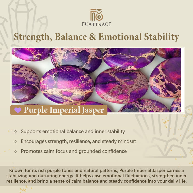 FuAttract Love Balance Strength Heart Infinity Purple Imperial Jasper Bracelet - image 8