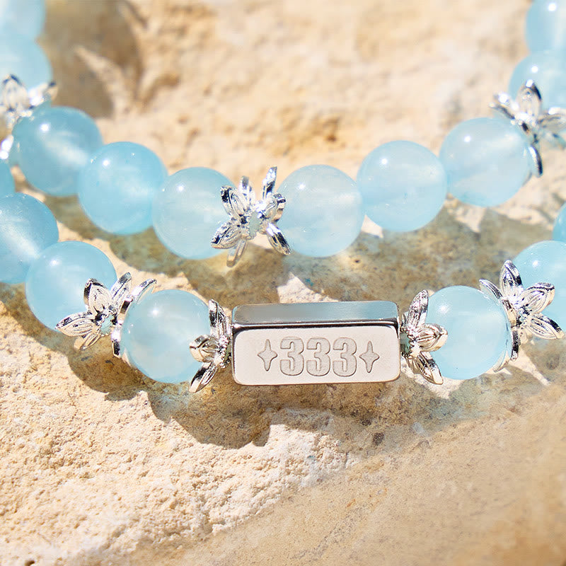 FuAttract Guidance Clarity Angel Numbers Aquamarine Stainless Steel Bracelet - image 4