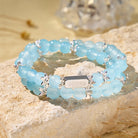 FuAttract Guidance Clarity Angel Numbers Aquamarine Stainless Steel Bracelet - image 2
