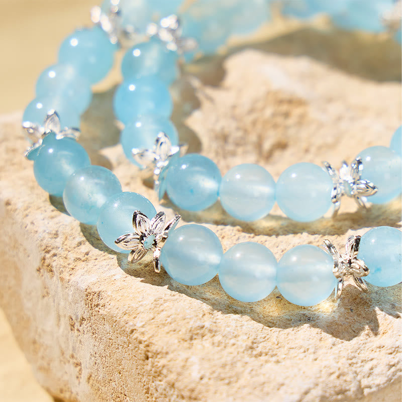 FuAttract Guidance Clarity Angel Numbers Aquamarine Stainless Steel Bracelet - image 5