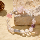 FuAttract Angel Numbers Inner Peace Bracelet – Clear Quartz Rose Quartz & Amethyst Healing Bracelet - image 1