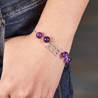 FuAttract Intuition Balance Angel Numbers Amethyst Stainless Steel Bracelet - image 8