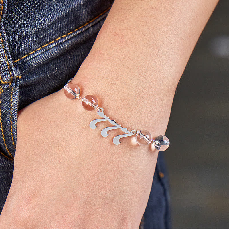 FuAttract Energy Focus Angel Numbers Clear Quartz Stainless Steel Bracelet - image 7