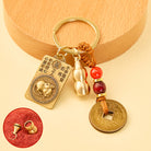 FuAttract Fortune Blessings Chinese Zodiac Guardian Calabash Cinnabar Brass Keychain - Rat - image 6