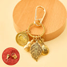 FuAttract Fortune Protection Chinese Zodiac Calabash Cinnabar Brass Keychain - Ox - image 6