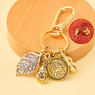 FuAttract Fortune Protection Chinese Zodiac Calabash Cinnabar Brass Keychain - Tiger - image 7