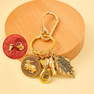 FuAttract Fortune Protection Chinese Zodiac Calabash Cinnabar Brass Keychain - Rabbit - image 8
