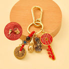 FuAttract Wealth Fortune Pixiu Chinese Zodiac Calabash Brass Keychain - Tiger - image 2