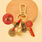FuAttract Wealth Fortune Pixiu Chinese Zodiac Calabash Brass Keychain - Monkey - image 8
