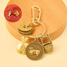FuAttract Fortune Protection Energy Flow Chinese Zodiac Brass Keychain - Rabbit - image 3